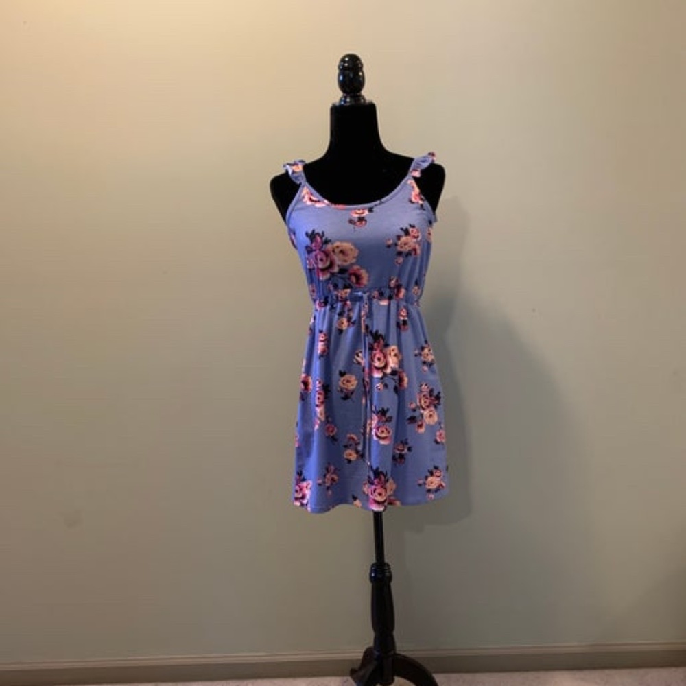 Blue Floral Sundress Dress NEW